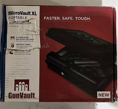 GunVault MicroVault Portable Large Size Gun Safe Case With Electronic Lock - • $85