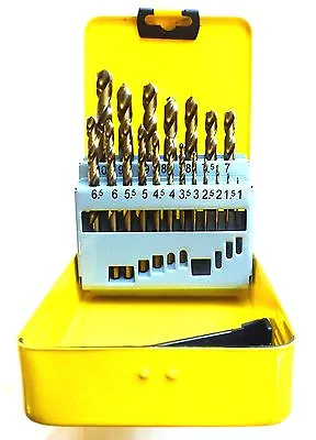 COBALT DRILL SET 19 PIECE SET IN TIN 1mm - 10mm TIMCO COBALT JOBBER DRILL SET • £28.99