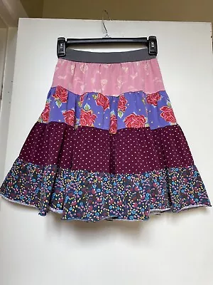 Matilda Jane Paint By Numbers Girls Brushstroke Gentry Skirt Multicolor Sz 8 • $6.99