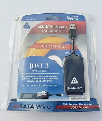 APRICORN AMSW-USB3-25 MSATA Wire MSATA Enclosure And Upgrade Kit Open Box • $59