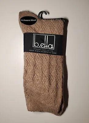 B. Ella Ladies Cashmere Wool Angora Blend Socks Anna Khaki USA • $9