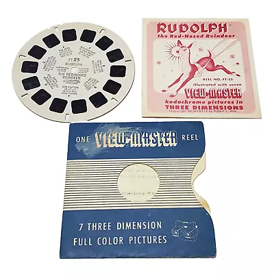 View Master Rudolph The Red Nosed Reindeer FT-25 Complete With Booklet Nice • $8.99