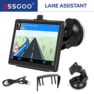 ESSGOO 7'' HD Touch Screen GPS Navigation Sat Nav For HGV LGV Lorry Motorhome FM • £40.59