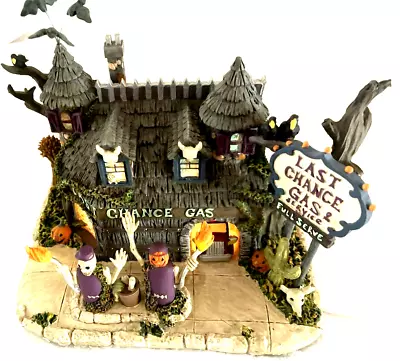 Hawthorne The Munsters Halloween Village Last Chance Gas Station W Light & COA • $17.85