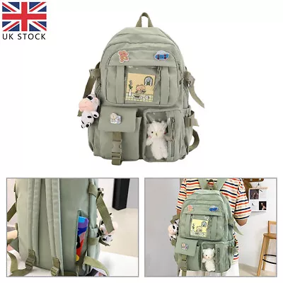£12.78 • Buy Teens School Backpack Kawaii Cute Bear College Travel Casual Bag For Girls UK