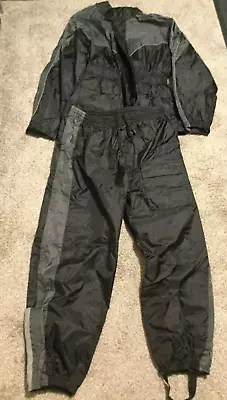 NWOT Rain Suit Black & Gray Thunder Under Rain Gear Motorcycle Sports XL • $49.99