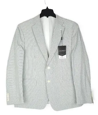 Lauren Ralph Lauren Classic-Fit Ultraflex Suit Jacket Blue Seersucker 39S NWT • $119.95