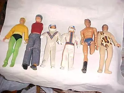 6 Vintage Figure LOT MEGO Ideal ~FONZI HORSHACK CAVEMAN AQUAMAN EVEL+ Extras • $25