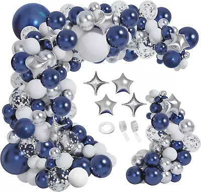 151Pcs Navy Blue Silver Balloons Garland Arch Kit For Graduation Class Of 2024 P • $37.99