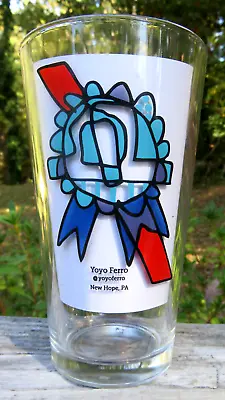 Rare PBR Art Series Pabst Blue Ribbon Beer Pint Glass YOYO FERRO New Hope PA • $15