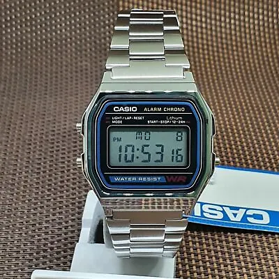 Casio A158WA-1D Vintage Series Digital Stainless Steel Quartz Unisex Watch • $38.76