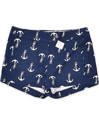 J. CREW Womens Goodwill Casual Shorts W30 Medium Blue Cotton Nautical PT03 • $10.71