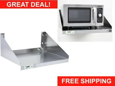 Stainless Steel Commercial Restaurant Wall Mount Microwave Shelf NSF 24  X 18  • $61.99