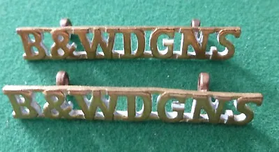 British Army Pair Of Shoulder Titles In Brass - Berkshire & Westminster Dragoons • £15.99