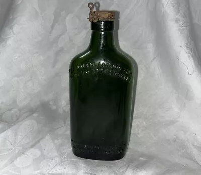 Vintage Whiskey Bottle James Buchanan Glasgow Scotland Green Glass • $18