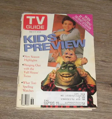 TV Guide 1992 Magazine DINOSAURS Mary Kate Ashley Olsen ERIC Balfour FRED Savage • $25.31