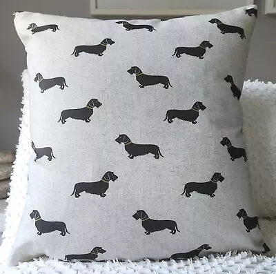 Handmade Ashley Wilde Dachshund Fabric Cushion Cover 45x45 Or 50x50 NEW • $30