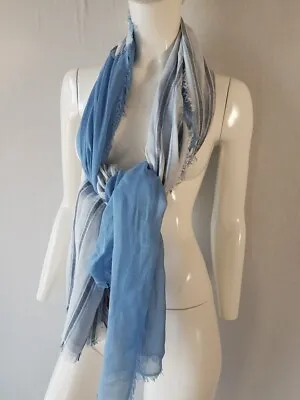 Marc O'Polo Scarf Ladies Large Canvas Blues New • £45.77