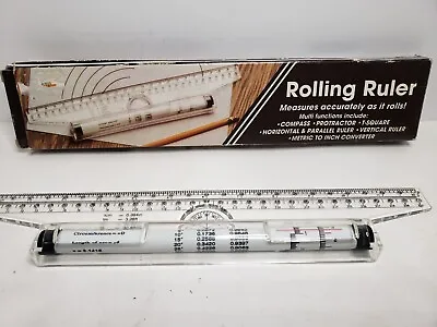 Vtg Rolling Ruler Metric To Inch Engineer Artist Measure With Box Vintage • $2.26