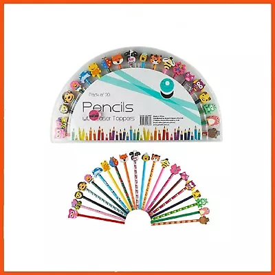 240 X GREY-LEAD PENCILS & NOVELTY ERASER TOPS | Party Favour School Stationary • $149.95