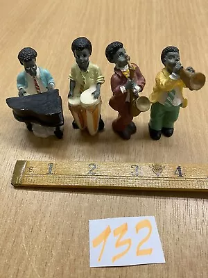 Vtg Americana Jazz Band Miniatures Set Of 4 Figurines. • £12