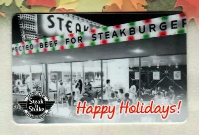 STEAK 'N SHAKE Happy Holidays Classic Store Front 2012 Gift Card ( $0 )  • $2.50