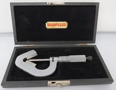 L.S. Starrett V-Anvil Micrometer  No. 483 In Excellent Condition • $45