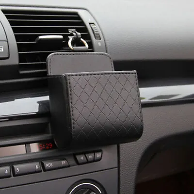 1x Car Parts Storage Bag Air Vent Mount Hanging Organizer Box Phone Holder Black • $14.29