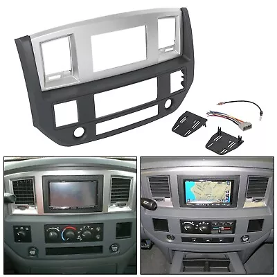 Stereo Radio Double Din Dash Bezel Kit For Dodge Ram Pickup 2006 2007 2008 2009 • $56.99