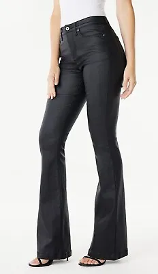 Sofia Jeans By Sofia Vergara Melisa High Rise Flare COATED Black Various Sizes • $24.99