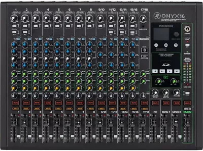 Mackie Onyx16 Premium Analog 16-Channel Premium Analog Mixer W/ USB New! • $674.99