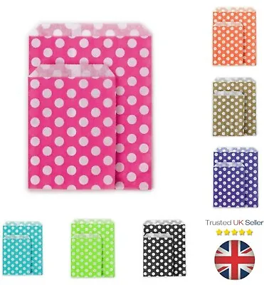 £0.99 • Buy CANDY DOTTY PAPER BAGS SWEET FAVOUR BUFFET GIFT SHOP PARTY Small Medium UK
