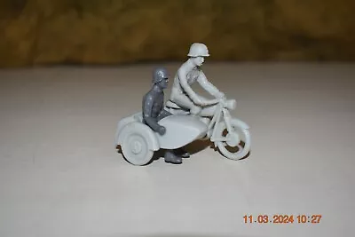 Vintage Marx Desert Fox Playset 4178 M.O. Light Gray German Motorcycle #1 • $11.51