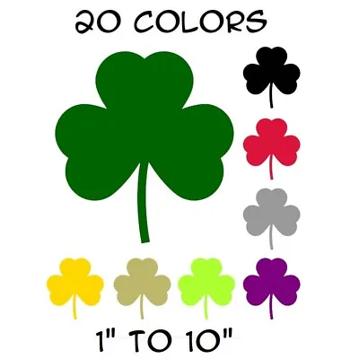 Clover Sticker Vinyl Decal - Irish Shamrock Lucky Ireland Leaf Wall Car Window • $2.49