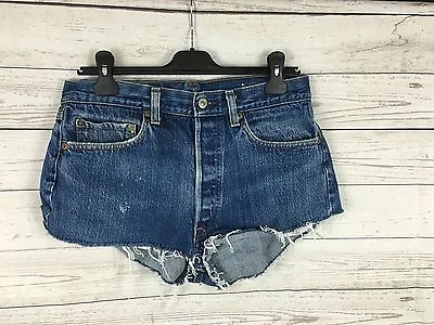 Womens Levi 501 Reworked Denim Hotpants/Shorts - W30 - Navy - Good Condition • £14.99