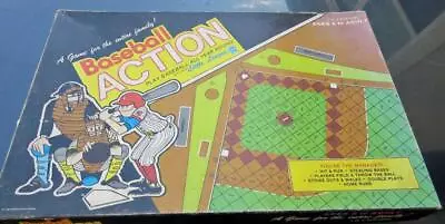 Vtg. Ansudon Baseball Action Board Game Complete Ex Approved By Little League • $39.95