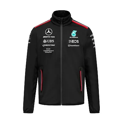 Mercedes AMG Petronas F1 Team Softshell Jacket Black Men's 2023 Free UK Shipping • £100