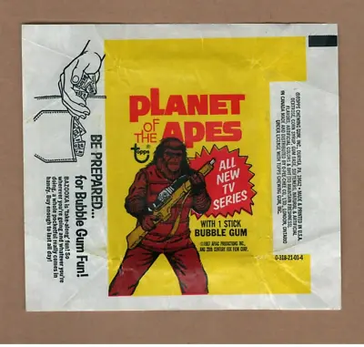 $9.95 • Buy Planet Of The Apes 1975 Topps Wax Wrapper, Be Prepared For Bubble Gum Variant