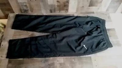 Nike Mesh Lined Zip Ankles Athletic Warm-Up Pants Black Men's Size-M • $24.99