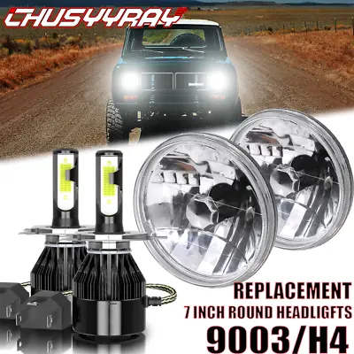2PC 7 Inch 100W High-Low Beam LED Headlight For International Scout II 1973-1980 • $122.21
