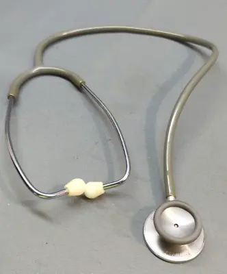 Vintage 3M Littmann Stethoscope Grey Tubing Tested & Working With White Earbuds • $40.50