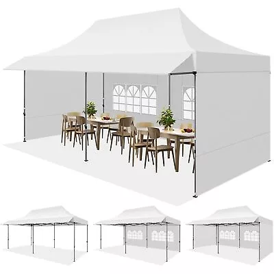 10'x20' Pop Up Canopy With Awning Heavy Duty Outdoor Commercial Vendors Gazebo • $284.99