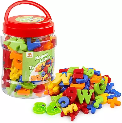 Uppercase Lowercase Magnetic Letters And Numbers For Children Math Symbols A-Z A • £15.28