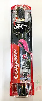 Colgate 360 Degree Charcoal Battery Powered Toothbrush Slimmer Deep Clean • £22.22