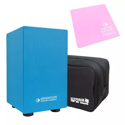 Keepdrum Junior Cajon Blue + Bag + Seat Pad Pink • £45.53