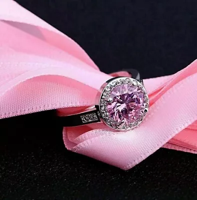 $299 • Buy 2.00 Ct Pink Treated Diamond Ring VVS1 Clarity Certified ! Wedding Ring