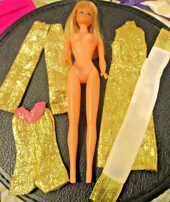 Vintage Barbie  Clone Doll (Hong Kong) With Gold Vintage Fashions! • $35