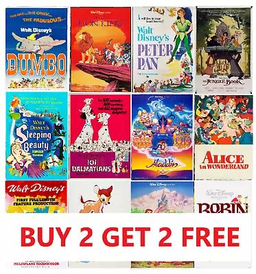 £3.99 • Buy BEST DISNEY MOVIE POSTERS Classic Greatest Cinema Room Decor Man Cave Wall Art
