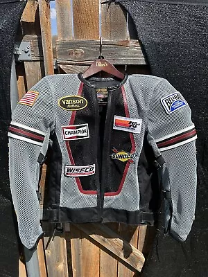 Vanson Women’s Motorcycle Jacket With Patches • $195