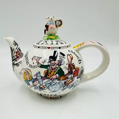 Paul Cardew Alice In Wonderland Mad Hatter Cafe 2 Cups 16 Oz Mini Tea Pot Unused • $23.99